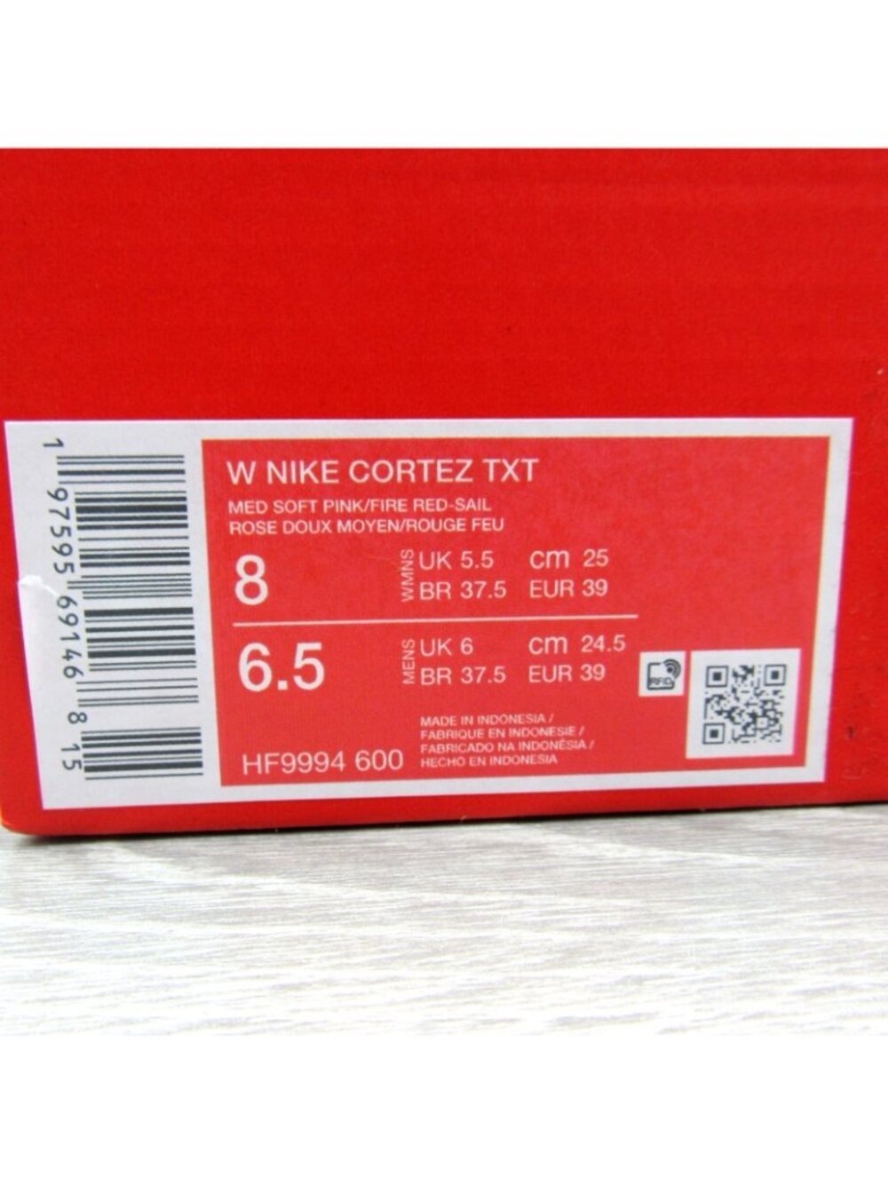 Nike Cortez TXT Valentine's Soft Pink Red Women's Size 8 Sneakers NEW - Picture 13 of 13